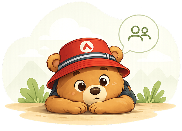 Tripsi bear invite artwork for community explorers